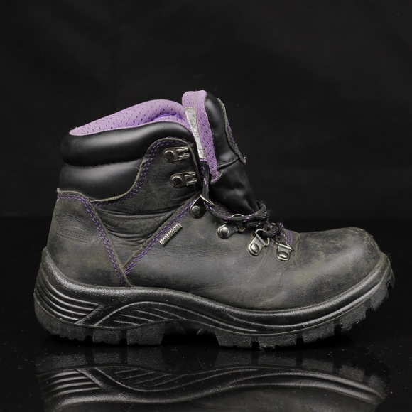 purple steel toe shoes